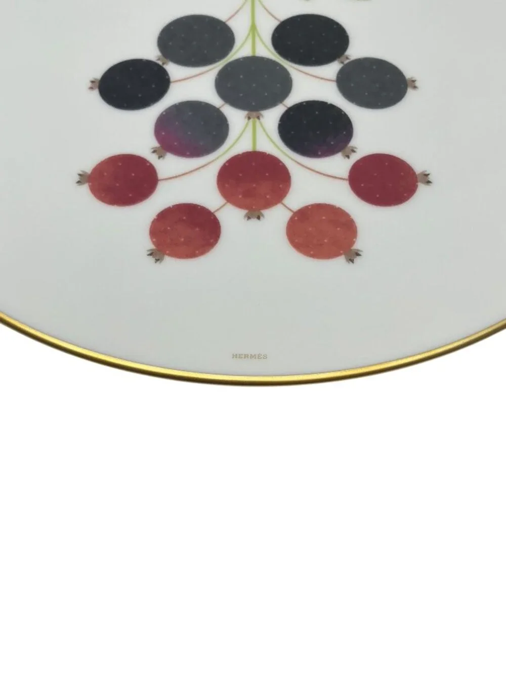 HERMES KAORUMI PORCELAIN FRUIT PLATES SET OF 6 BNIB